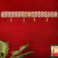 Toran de porte traditionnel fait main orné d'un svastika rouge et de Ganesh pour la décoration de Diwali | Article cadeau de Diwali (43 pouces)