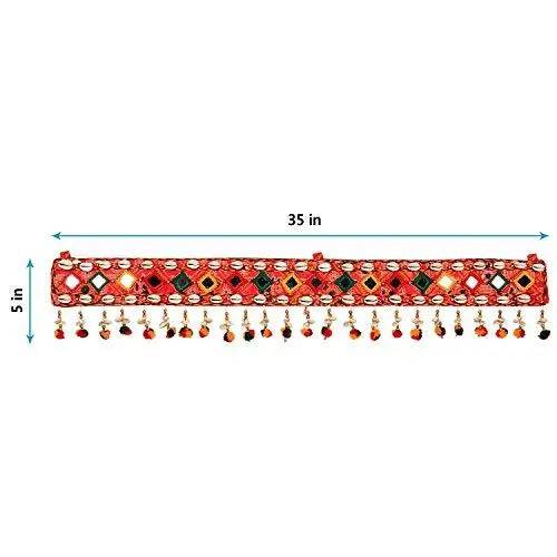 et Toran de porte en coton rouge pour la décoration intérieure
