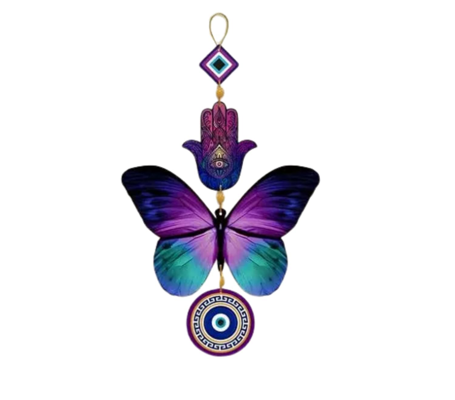 Premium Printed Evil eye Wall Hanging For Home And Office Decor Wall Hanging Wooden Art Decoration Item for Living Room|Home Decor| Gifts| Quotes Decor Item|Wall Sculpture (14X8)