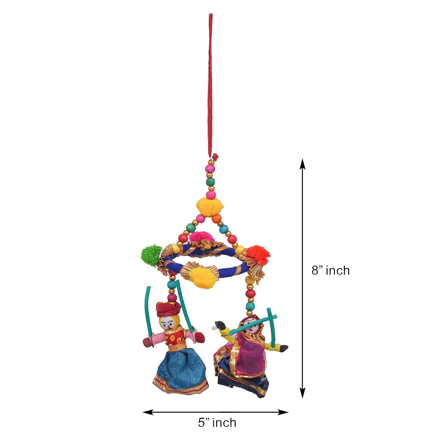 Tentures murales rondes Poupées et marionnettes faites à la main Tentures de porte Décoration murale Figurines décoratives à suspendre pour la maison, le bureau, figurines décoratives, idole/cadeau, présentoir de 20,32 cm