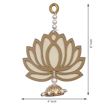 Décoration murale premium Lotus jaune | Décoration murale Lotus pour la maison et le bureau (bois) 15 cm