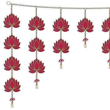 Décoration murale et de porte pour Diwali / Toran traditionnel pour porte, 101,6 cm de long, multicolore