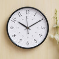 Horloge murale en plastique de qualité supérieure pour la décoration de la maison et du bureau / Horloges murales de bureau / Horloge murale pour le salon (silencieuse, 25 cm) (noir)