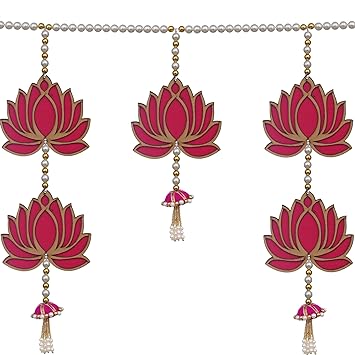 Décoration murale et de porte pour Diwali / Toran traditionnel pour porte, 101,6 cm de long, multicolore
