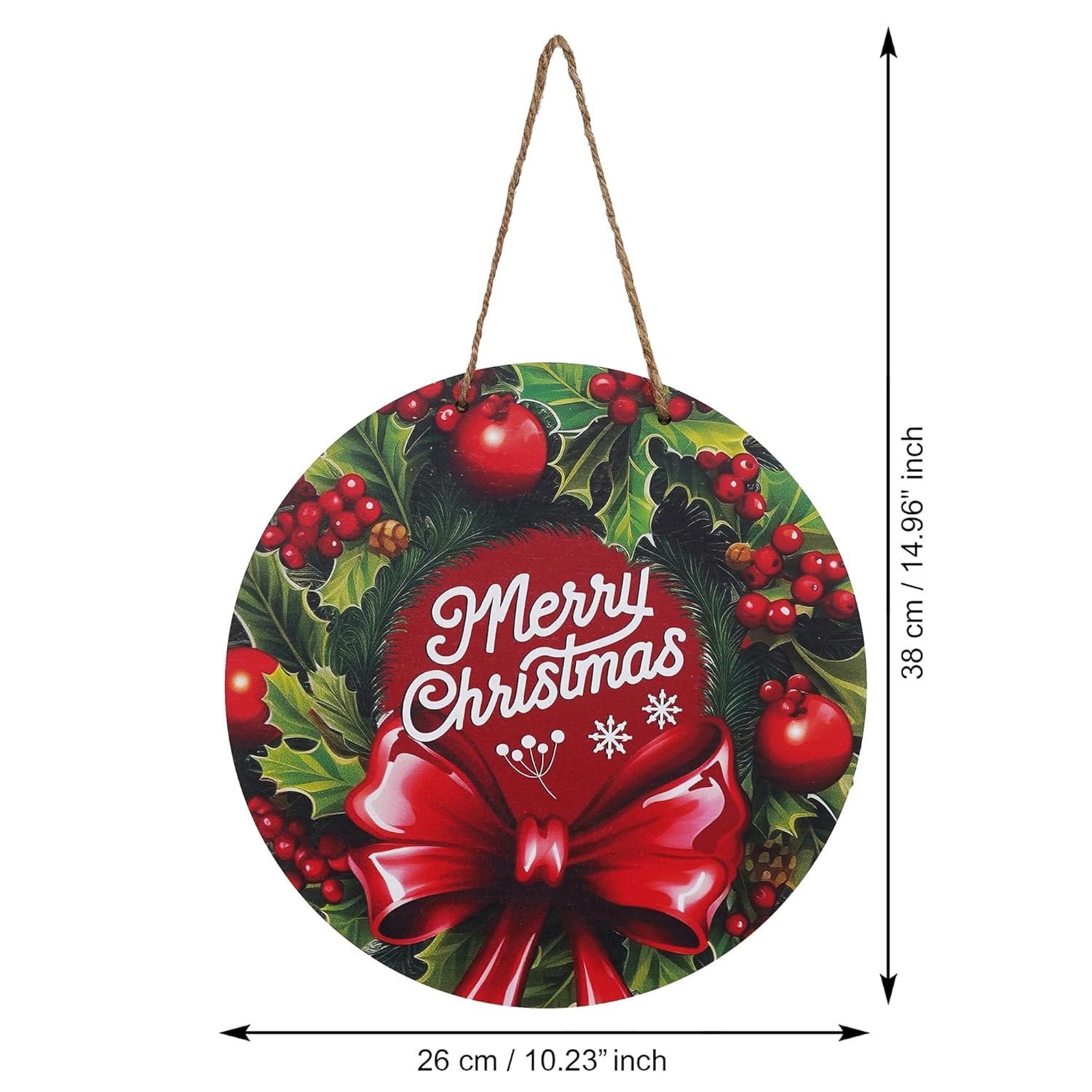 Tentures murales de Noël imprimées haut de gamme pour la décoration de la maison et du bureau Articles de décoration de Noël (Multicolore_36,8 cm)