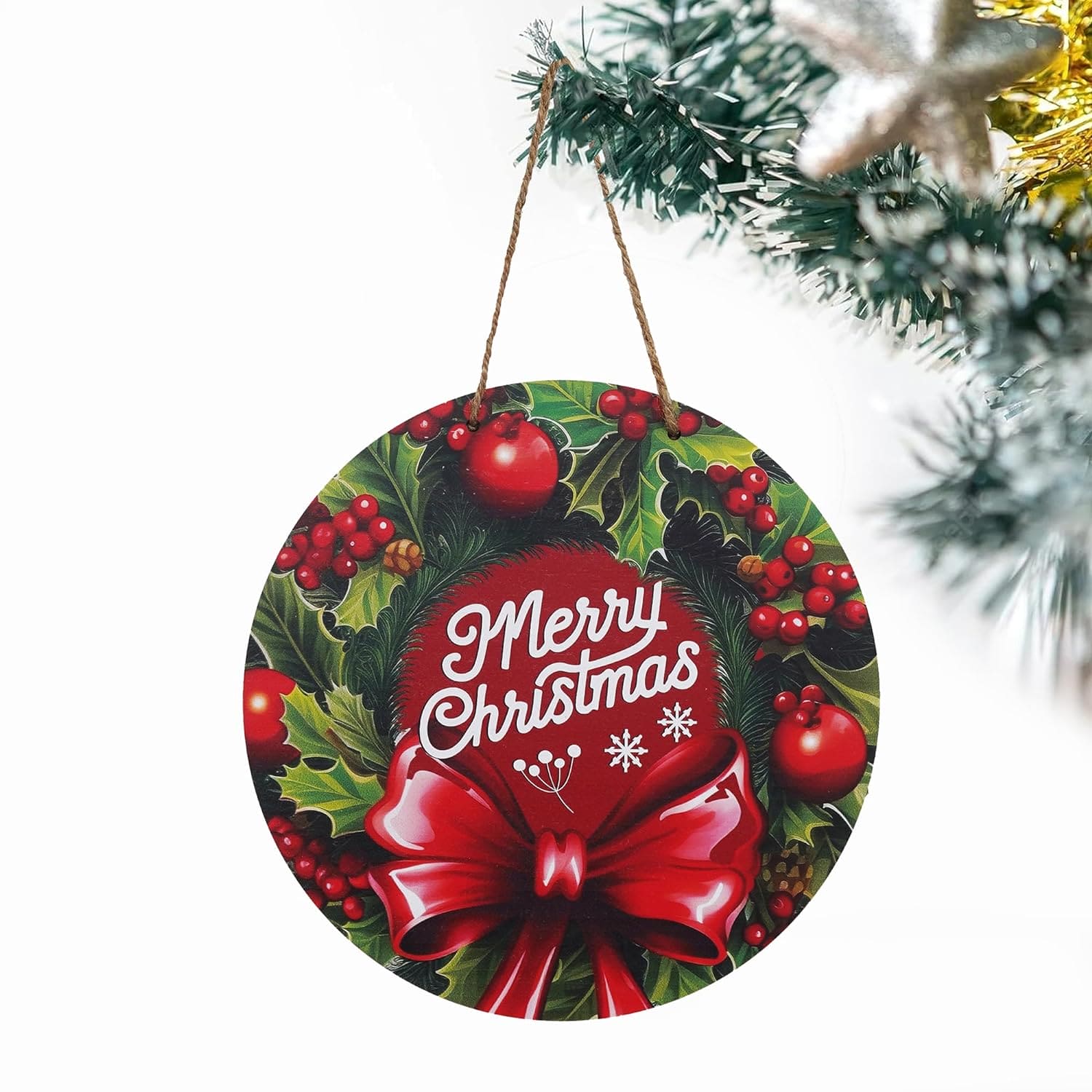 Tentures murales de Noël imprimées haut de gamme pour la décoration de la maison et du bureau Articles de décoration de Noël (Multicolore_36,8 cm)