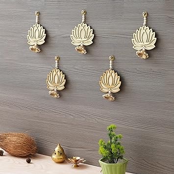 Décoration murale premium Lotus jaune | Décoration murale Lotus pour la maison et le bureau (bois) 15 cm