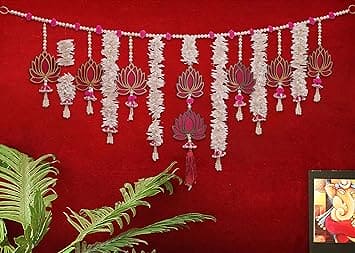 Décoration murale artisanale pour Diwali/Toran de porte, Toran traditionnel pour porte, (40 x 18) pouces, multicolore