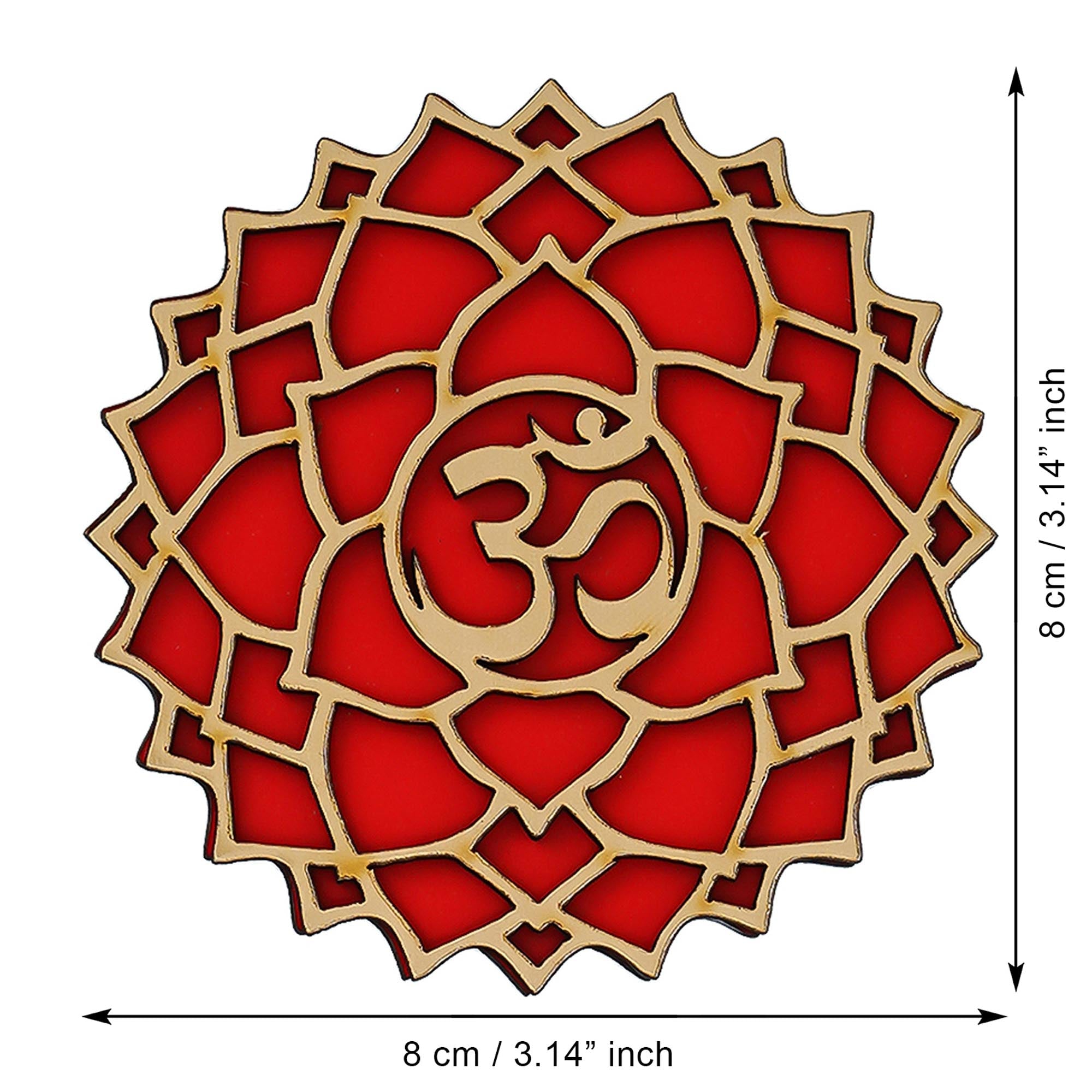 Autocollant mural en bois 7 chakras découpés au laser de qualité supérieure pour la maison/le bureau/le salon/la chambre à coucher - Autocollant pour la chance et l'énergie positive ( )