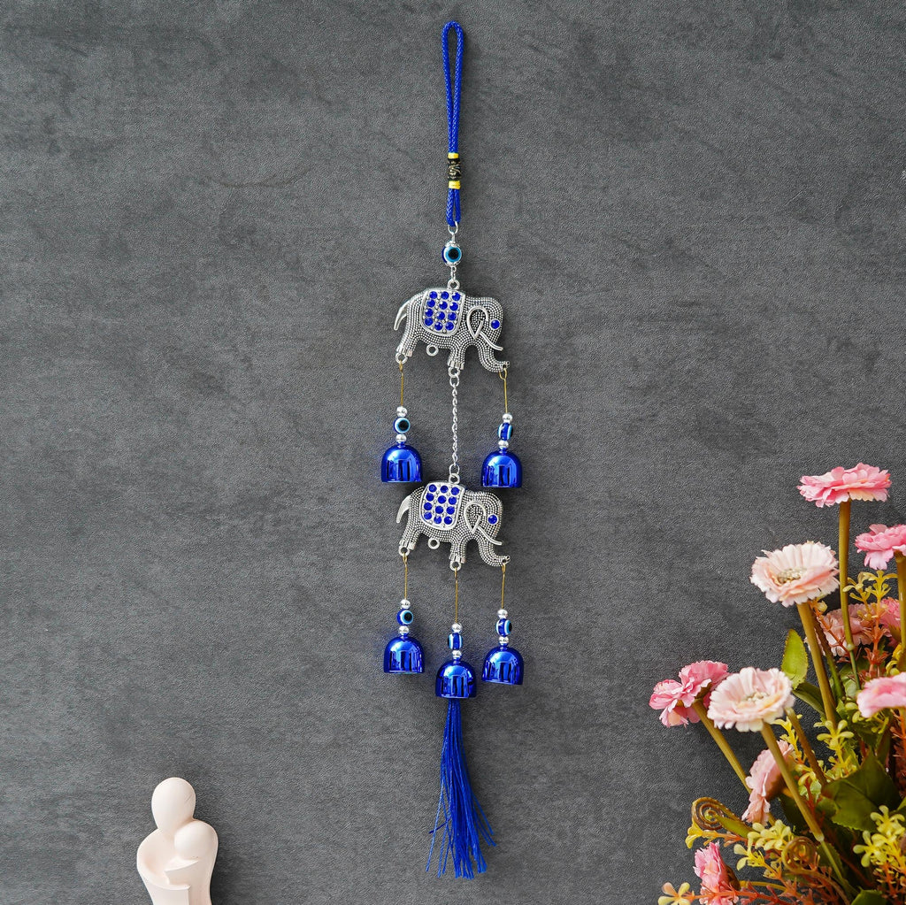 Carillons Éoliens Éléphant Haut de Gamme pour Articles de Décoration Maison/Carillons Éoliens Feng Shui pour Décoration Balcon Chambre Maison/Carillon Éolien Suspendu Mural (41 cm)
