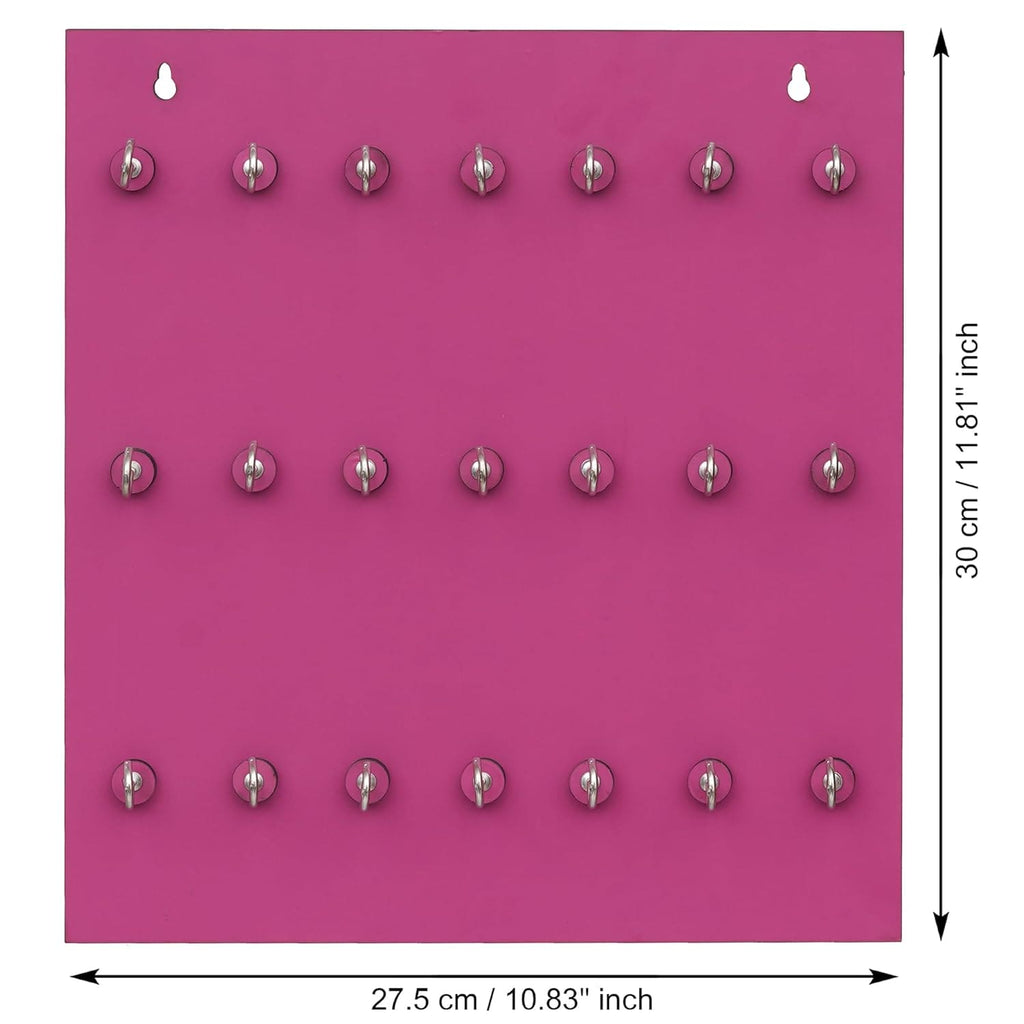 Porte-clés mural haut de gamme / Porte-clés mural (21 crochets - Rose)