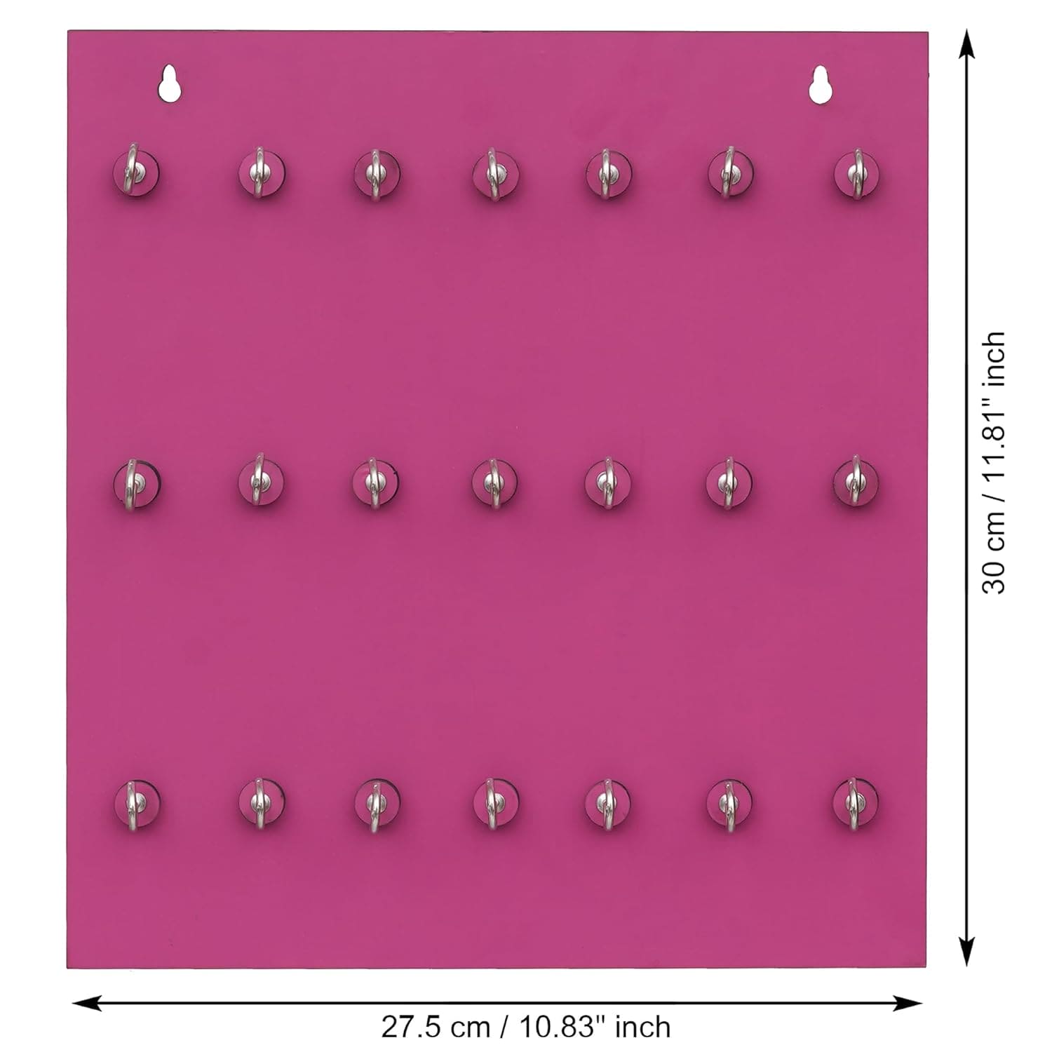 Porte-clés mural haut de gamme / Porte-clés mural (21 crochets - Rose)