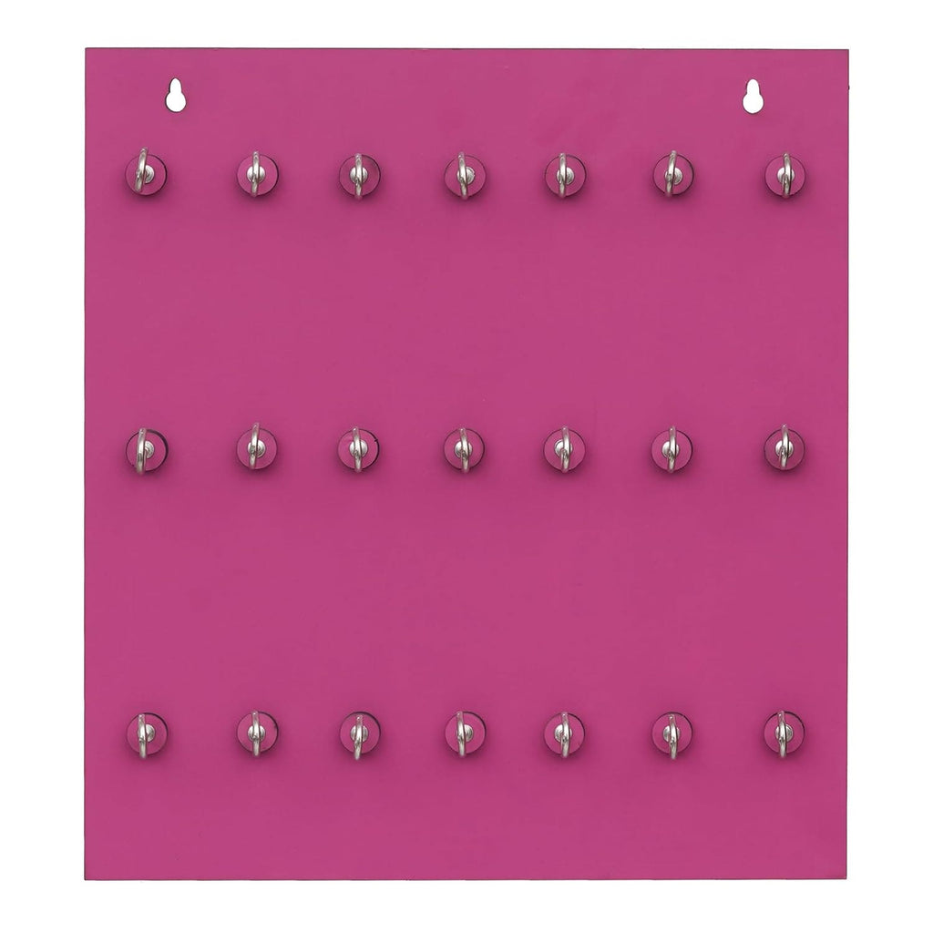 Porte-clés mural haut de gamme / Porte-clés mural (21 crochets - Rose)