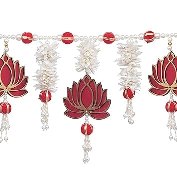 Décoration murale artisanale pour Diwali / Toran traditionnel pour porte, 101,6 cm de long, multicolore