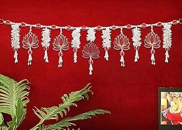 Décoration murale artisanale pour Diwali / Toran traditionnel pour porte, 101,6 cm de long, multicolore