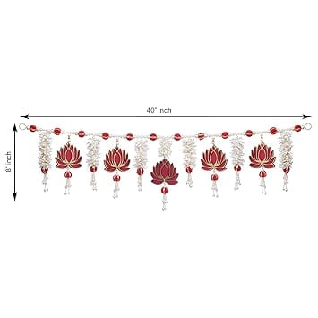 Décoration murale artisanale pour Diwali / Toran traditionnel pour porte, 101,6 cm de long, multicolore