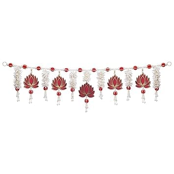 Décoration murale artisanale pour Diwali / Toran traditionnel pour porte, 101,6 cm de long, multicolore